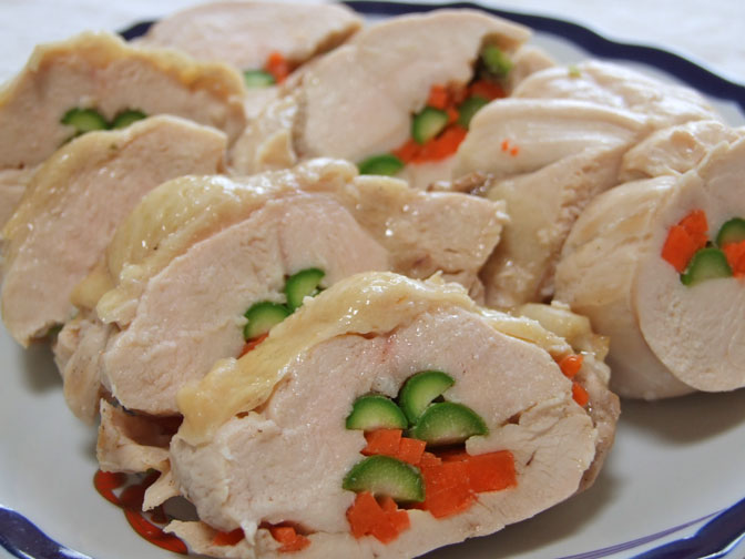 鶏ムネ肉と野菜の挟み蒸し 圧力鍋で目指せ500レシピ